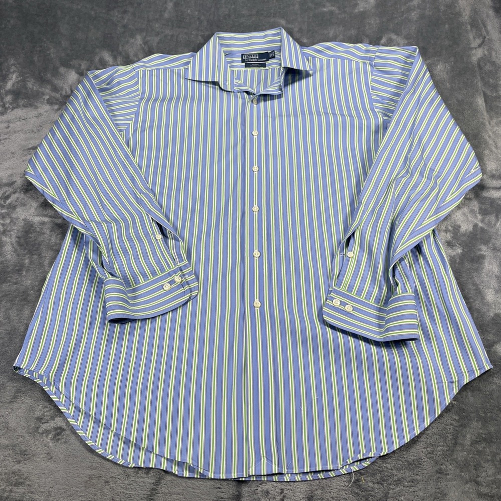 Polo Ralph Lauren Shirt 17 1/2 34/35 Long Sleeve Regent Classic Oxford Striped